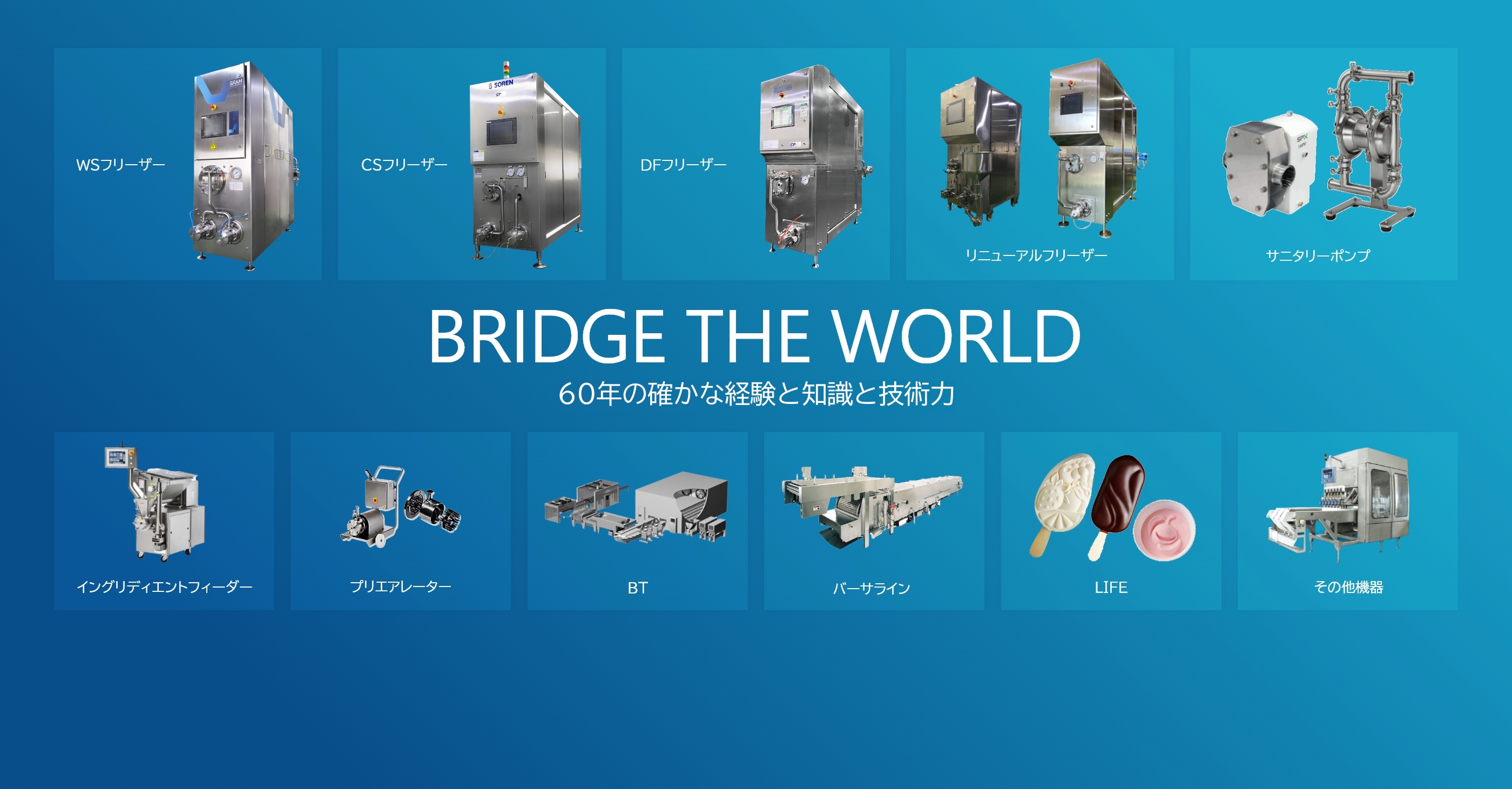 BRIDGE THE WORLD 55年の確かな経験と知識と技術力