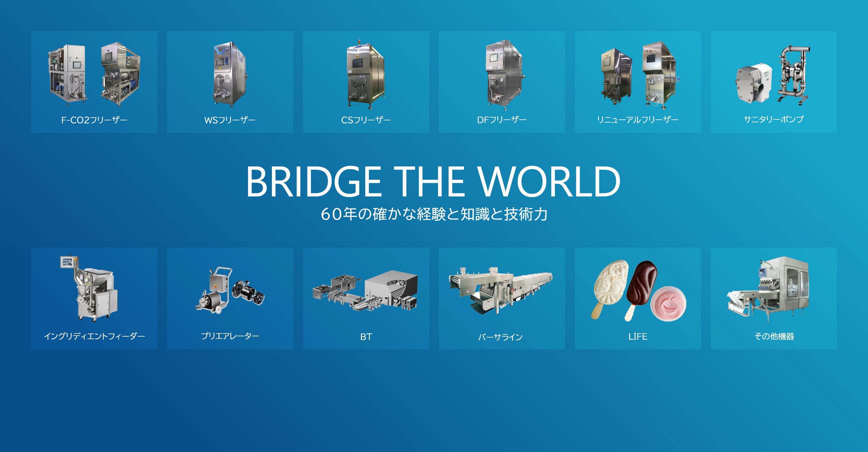 BRIDGE THE WORLD 55年の確かな経験と知識と技術力