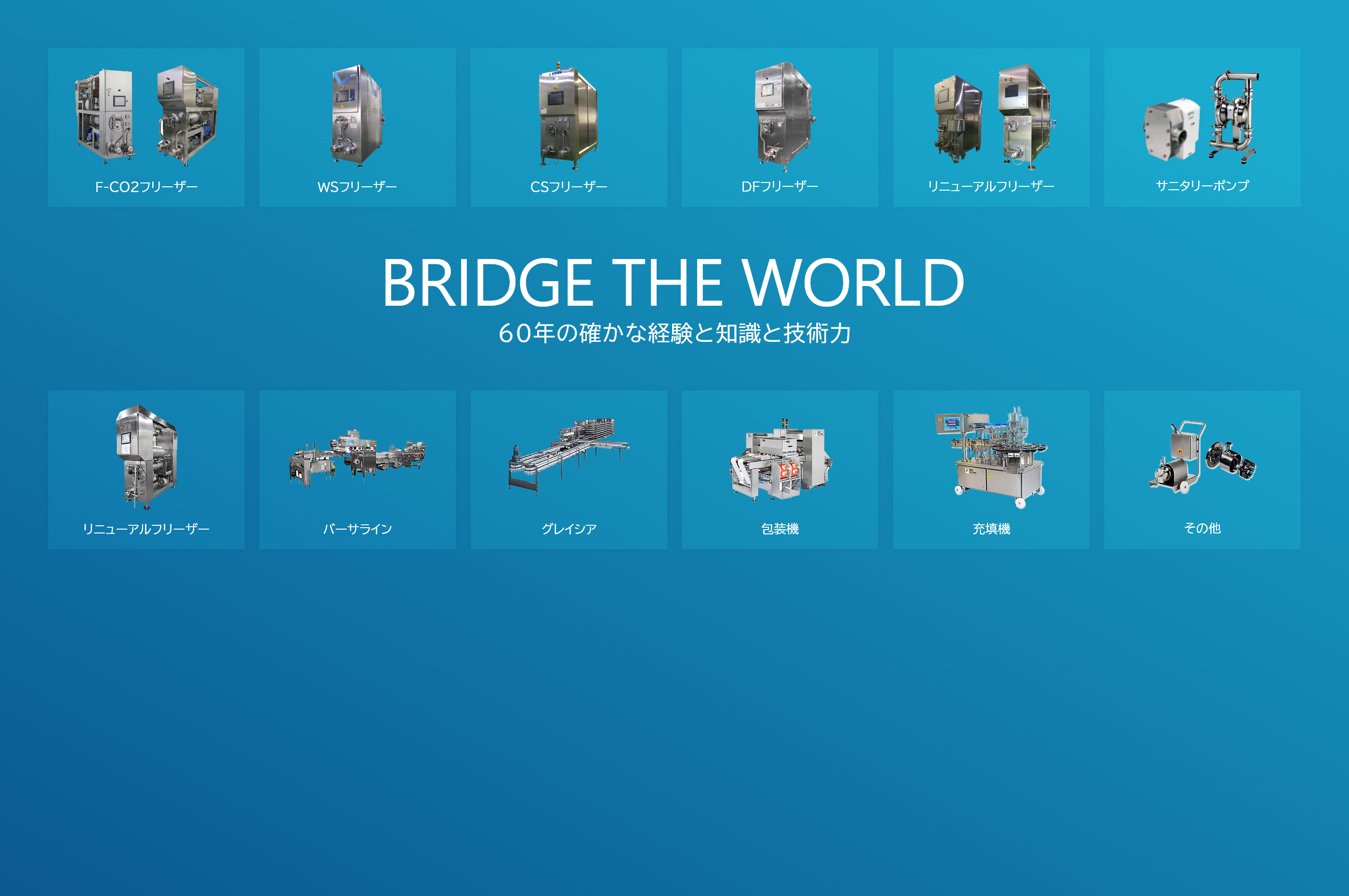 BRIDGE THE WORLD 55年の確かな経験と知識と技術力